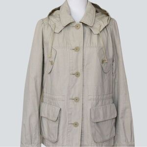 Women's Beige Hooded Jacket
